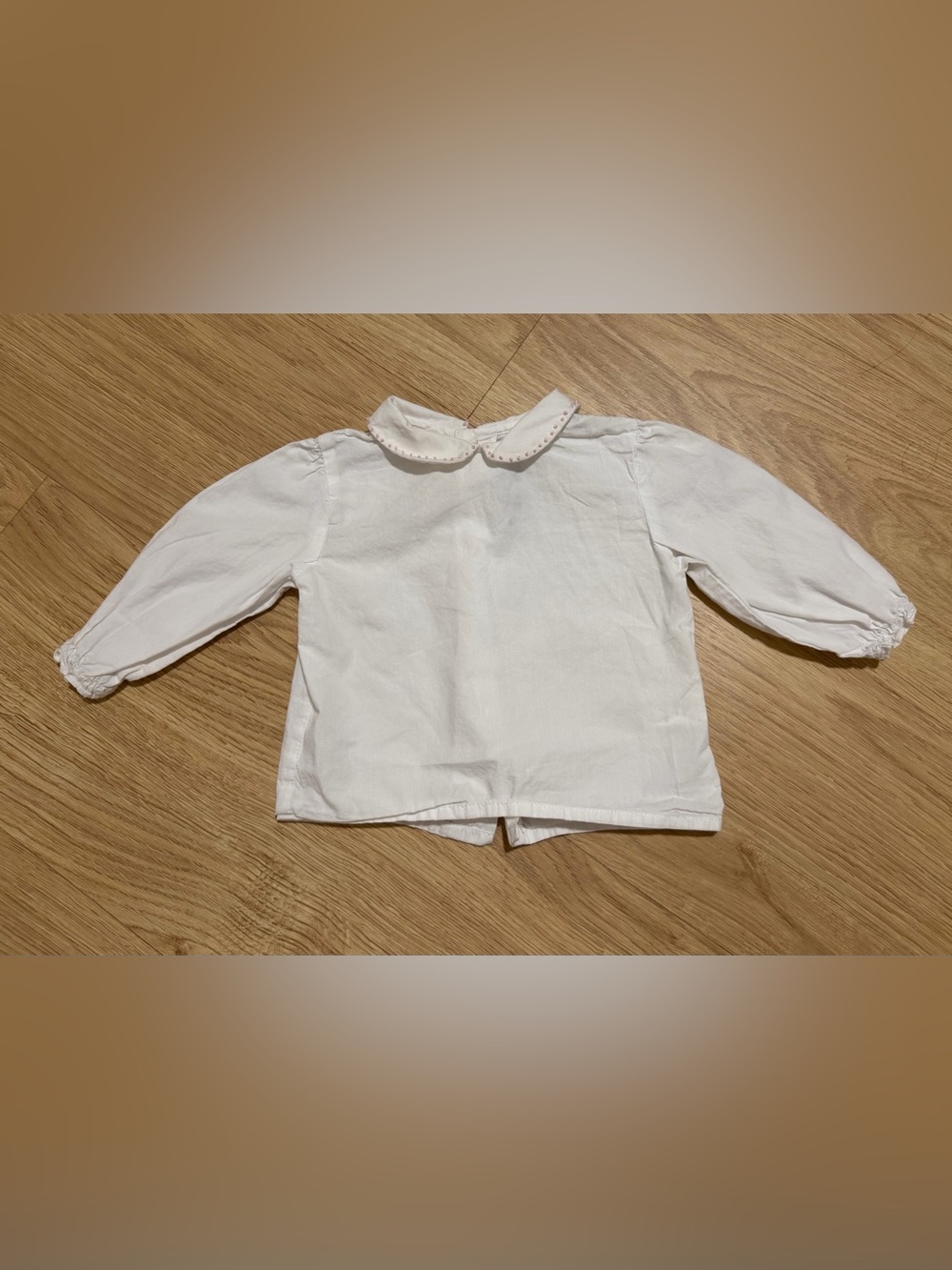 Girls' White Peter Pan Collar Blouse